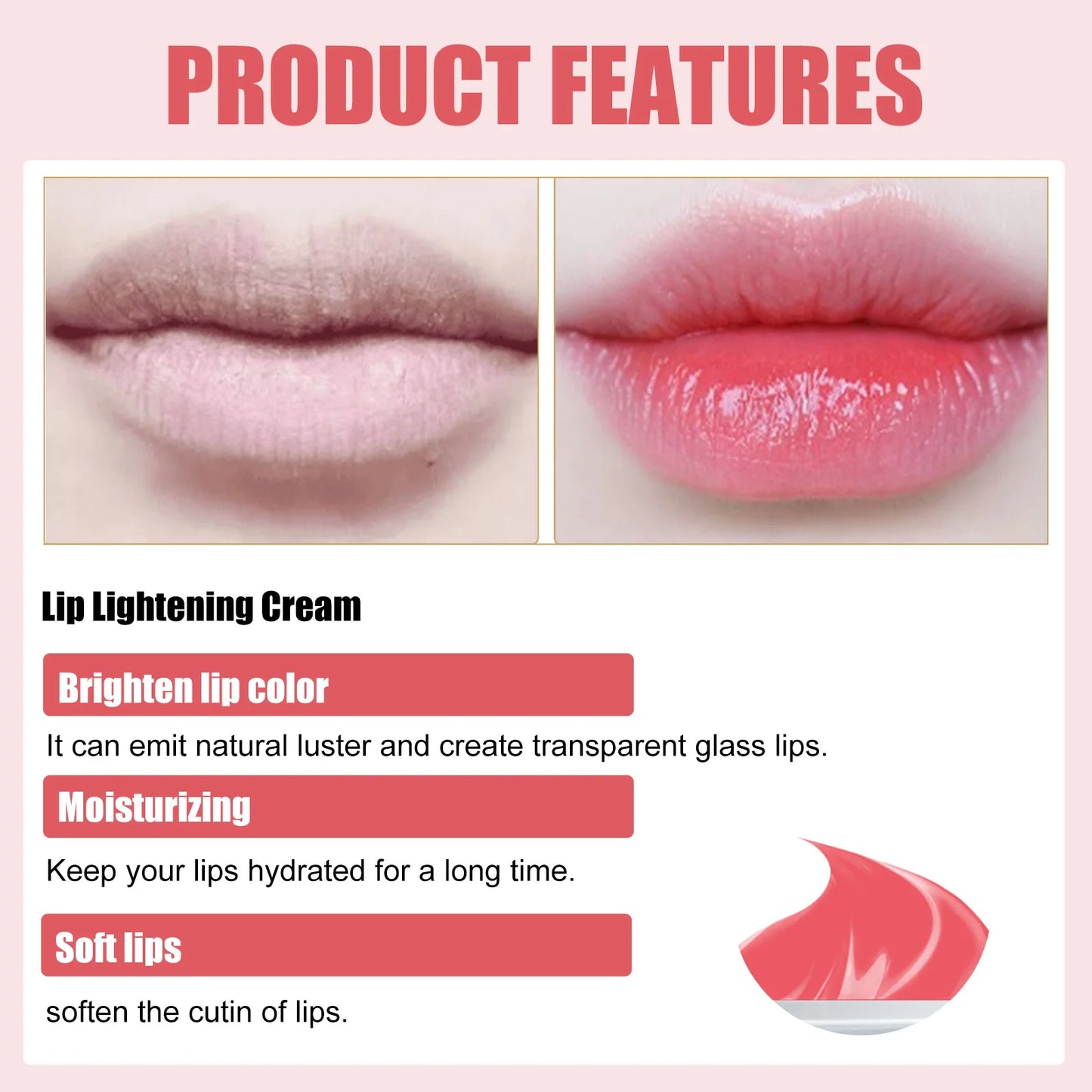 EELHOE Moisturizing and Brightening Lip Balm Anti-Crack Skin Repair Lip Gloss for Hydrating Lips Makeup Products
