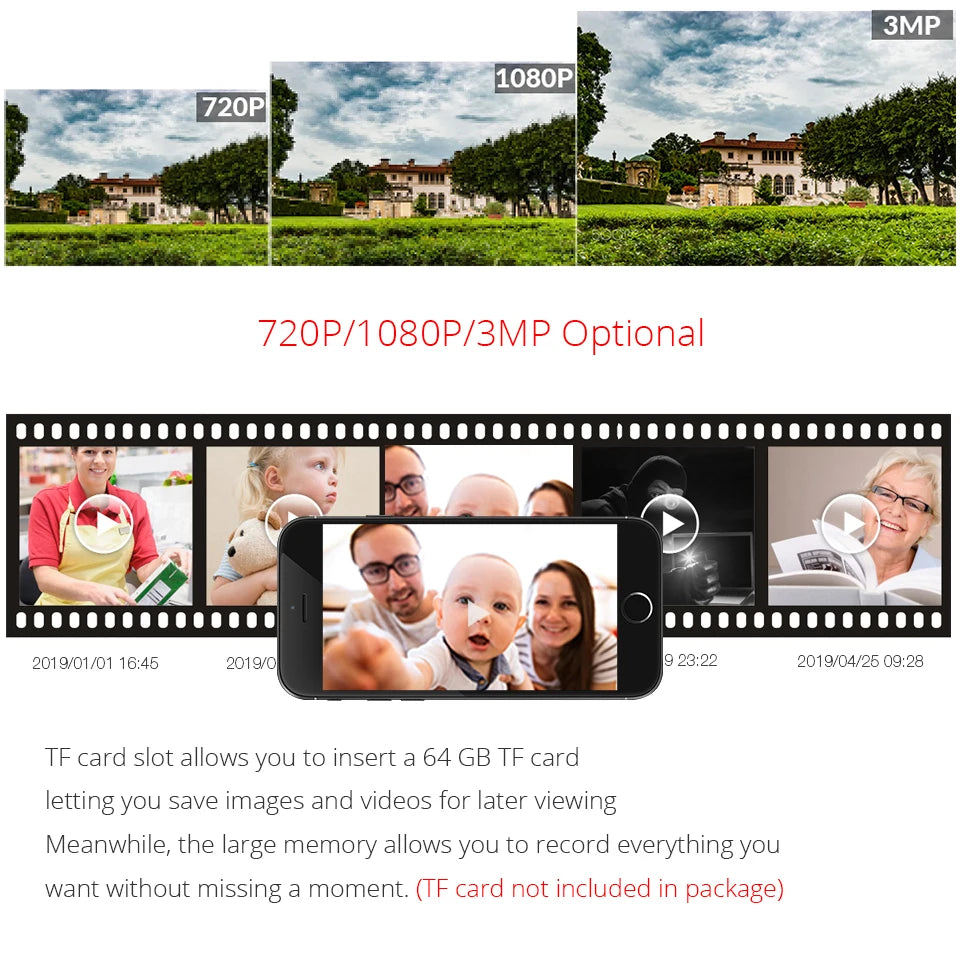 4MP IP Camera WiFi Outdoor Security Camera 1080P Wi Fi Video Surveillance Wireless Wired Wi-Fi CCTV Weatherproof CamHi IP Camara