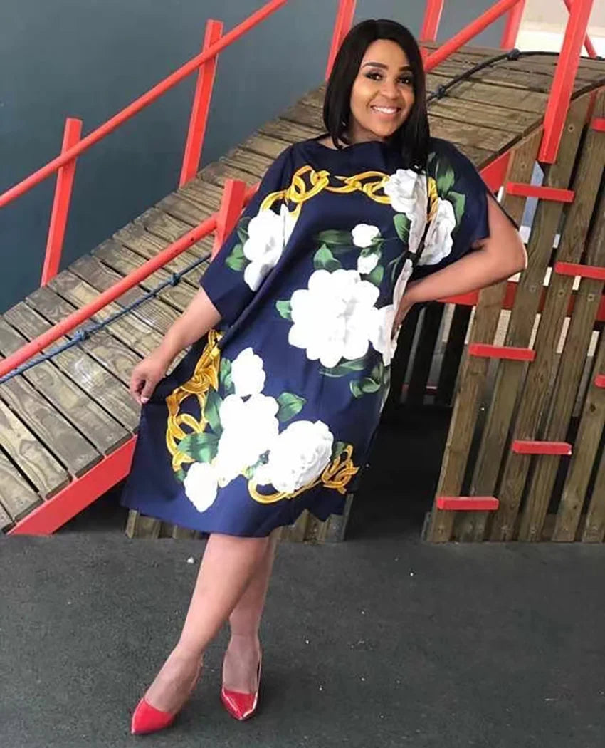 فساتين مطبوعة للنساء 2021 تصميم أزياء فستان فضفاض باتوينغ ماكسي طويل فيم فيستدوس صيف خريف حفلة فستان أنيق