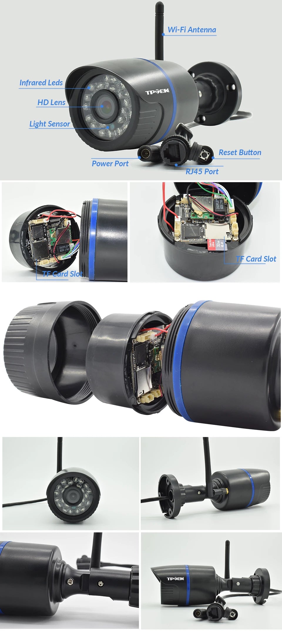 4MP IP Camera WiFi Outdoor Security Camera 1080P Wi Fi Video Surveillance Wireless Wired Wi-Fi CCTV Weatherproof CamHi IP Camara