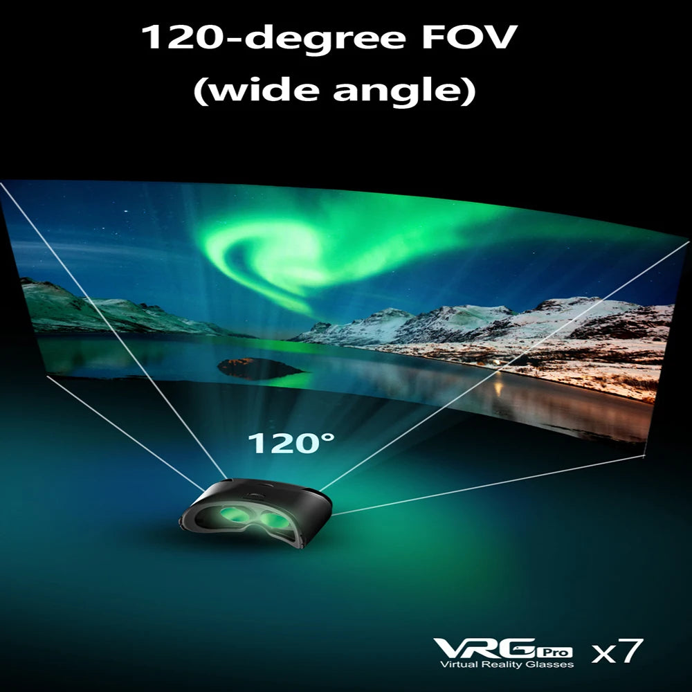 نظارات الواقع الافتراضي ثلاثية الأبعاد للهواتف الذكية من 5 إلى 7 بوصات، تدعم نظارات الواقع الافتراضي 0-800 قصر النظر، سماعة رأس الواقع الافتراضي للهواتف المحمولة