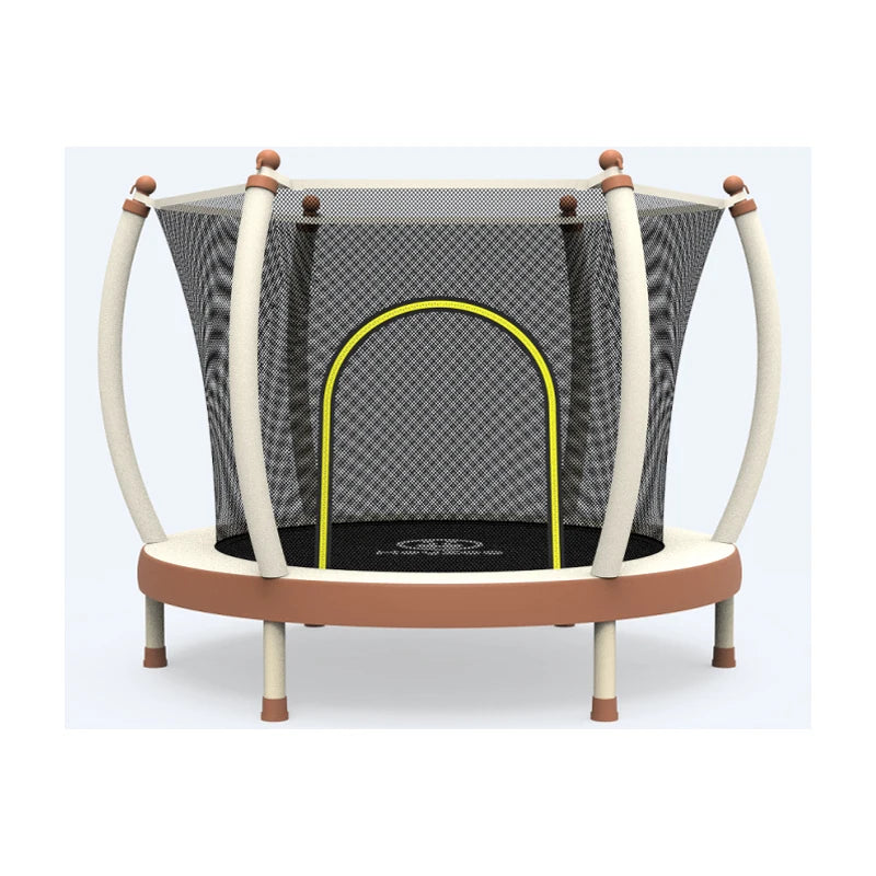 ترامبولين صغير للأطفال من زوشاين مقاس 60 بوصة، مناسب للرياضة واللياقة البدنية، مع شبكة مغلقة ووسادة أمان، مصمم لتوفير ألعاب ممتعة آمنة للأطفال