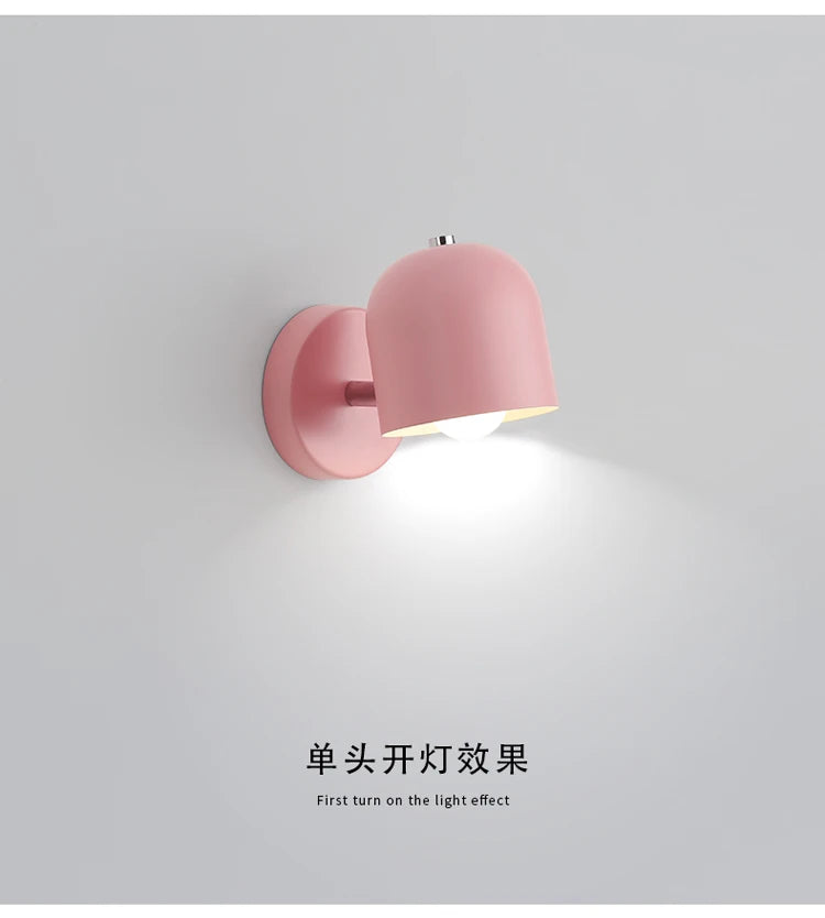 LED Bedside Wall Lamp Bedroom Living Room Modern Minimalist Balcony Aisle Nordic Reading Light Background Interior Wall Light