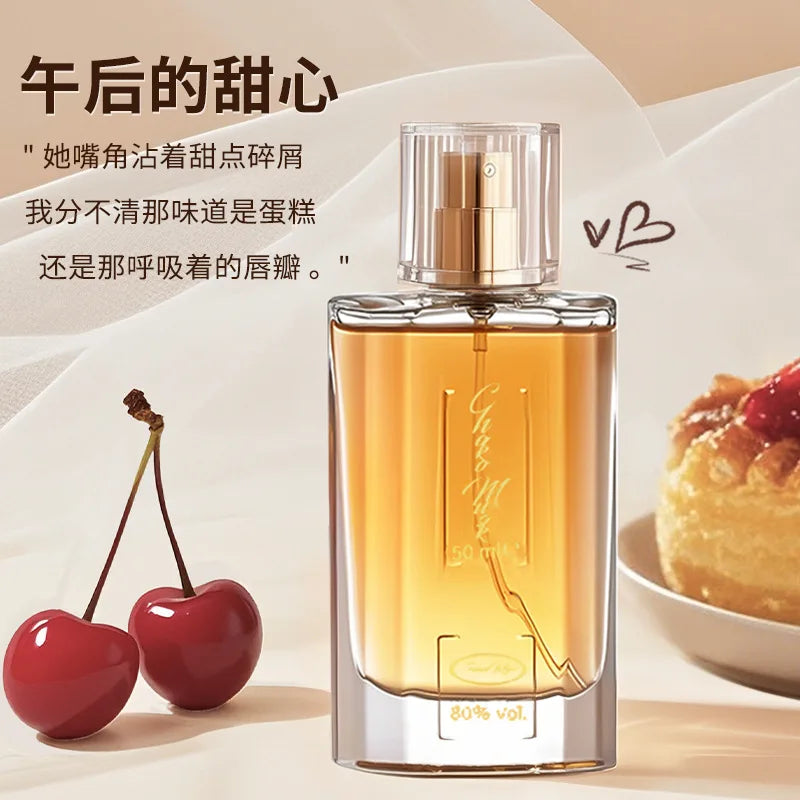 عطر بخاخ نسائي طويل الأمد 50 مل، عطر رذاذ زهري يومي برائحة الشوكولاتة