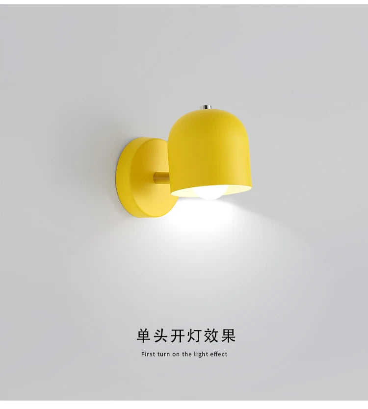 LED Bedside Wall Lamp Bedroom Living Room Modern Minimalist Balcony Aisle Nordic Reading Light Background Interior Wall Light