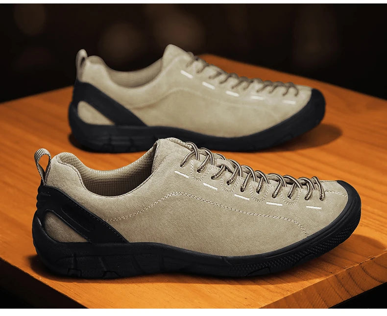 Genuine Leather Men's Shoes Outdoor Non-slip Sneakers Breathable Large Size Casual Shoes Fashion Flats Boat Shoes Men Loafers