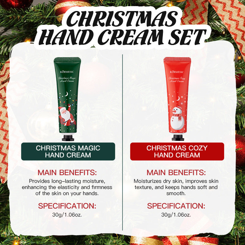 Christmas Gift Set Hydrating Body Care Collection, featuring Hand Cream, Lip Balm, Foot Cream, and Nourishing Moisturizer