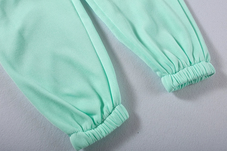 مجموعة ملابس نسائية عصرية، بدلة رياضية كاجوال بأكمام طويلة وخصر مكونة من قطعتين