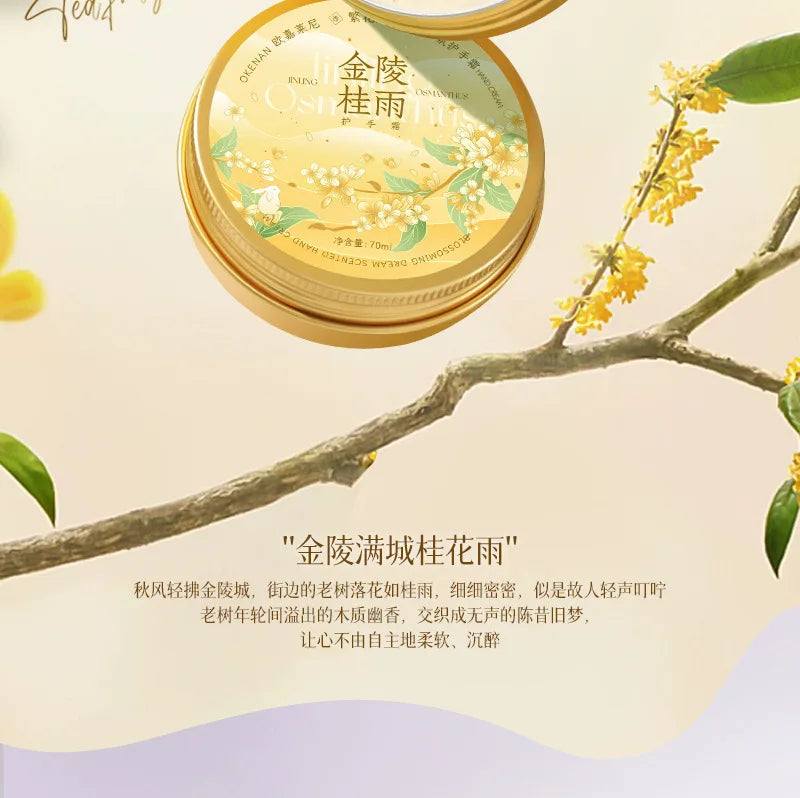 3PCS/Box Flower Fragrance Hand Cream Moisturizing Refreshing Nourishing Improving Roughness Hands Skin Care Products gift