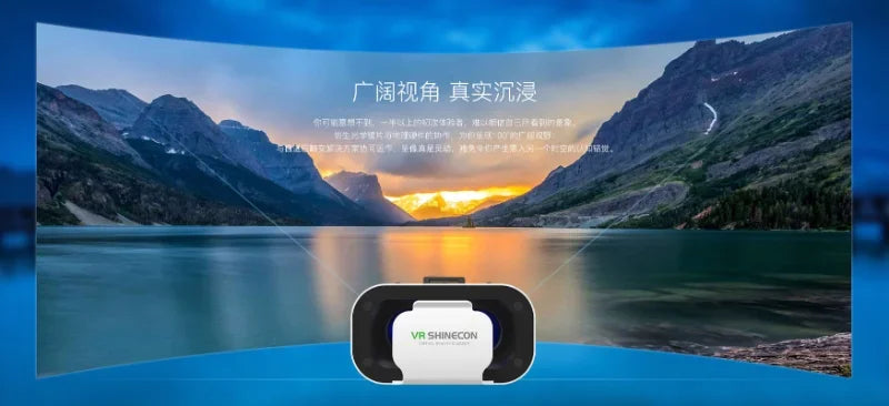 نظارات الواقع الافتراضي G05 ثلاثية الأبعاد من SHINECON، تُثبّت على الرأس، نظارات الواقع الافتراضي قابلة للتعديل للهواتف الذكية التي تعمل بنظام أندرويد بمقاس من 4.7 إلى 6.3 بوصة