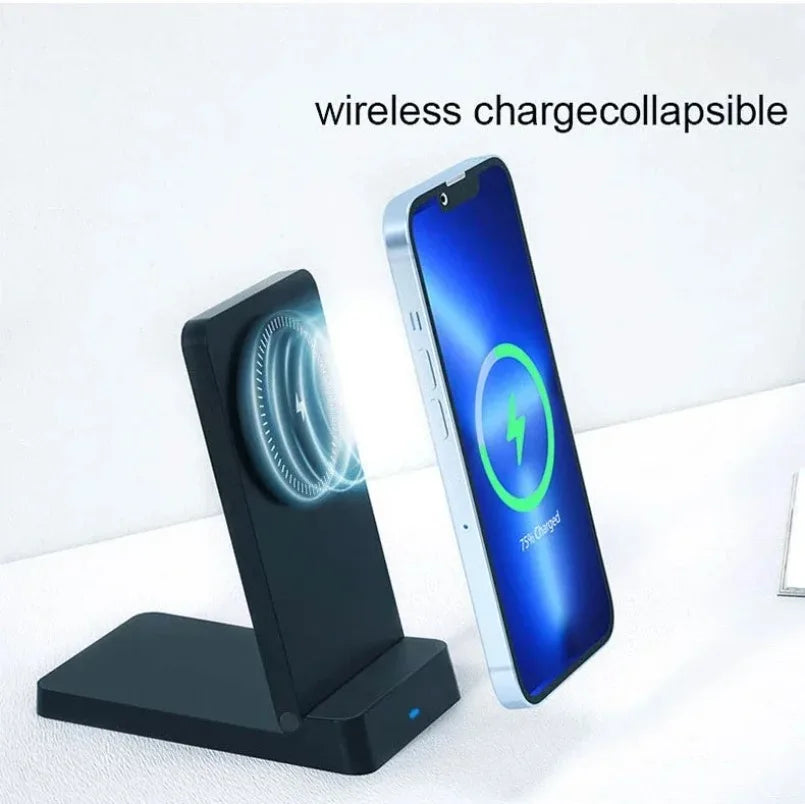 Magnetic 30W Wireless Charger Desktop Fast Charging Station Fold Smart Phone Holder Charge For Magsafe iPhone 16 15 14 13 12 Pro