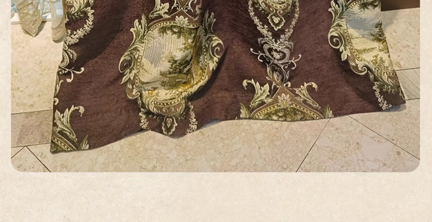 European American Curtains for Living dining Room Bedroom  Retro High-end Court French Villa Blackout Luxury Atmosphere High-end