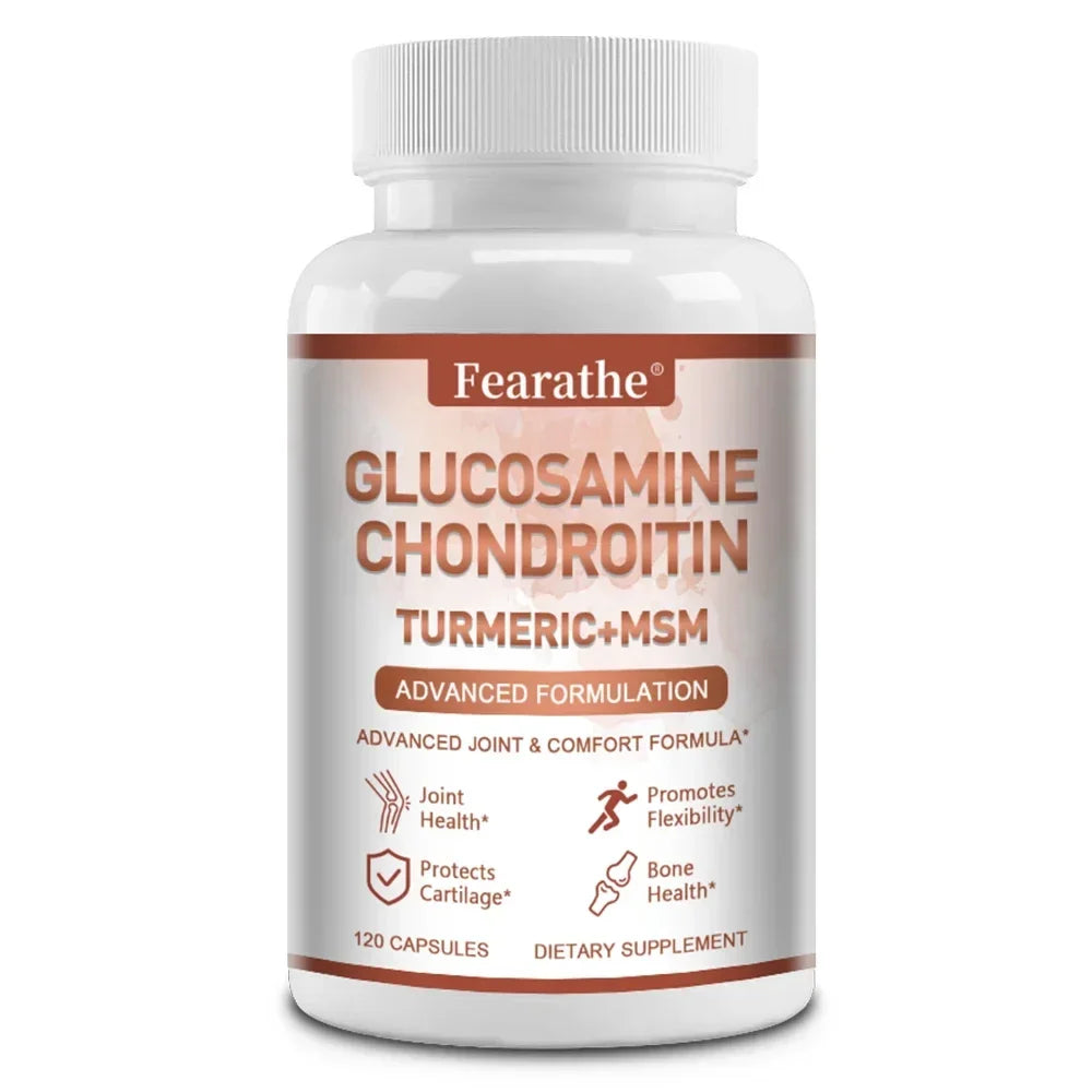 Glucosamine Chondroitin Turmeric MSM Supplement, Support Joint and Bone Health, Promote Immune Health, Cartilage Health