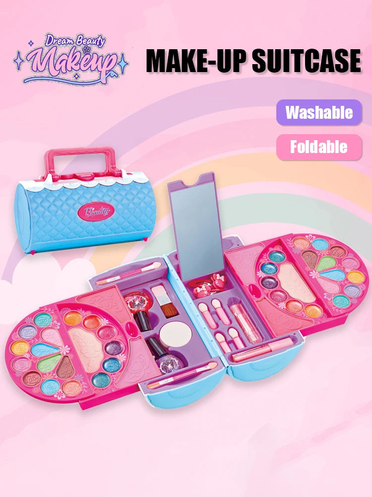 Children's beauty toys, makeup bags, girls, suitcases, princesses, washable, pretend to play with makeup sets
