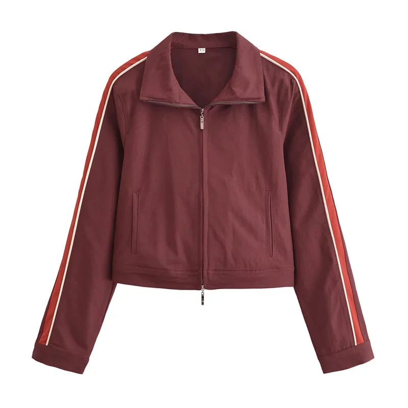 Women's Fashion Suit 2024 New Fall Side Stripe Long Sleeve Jacket Striped Casual Pants Elegant casual women's pantalon suit