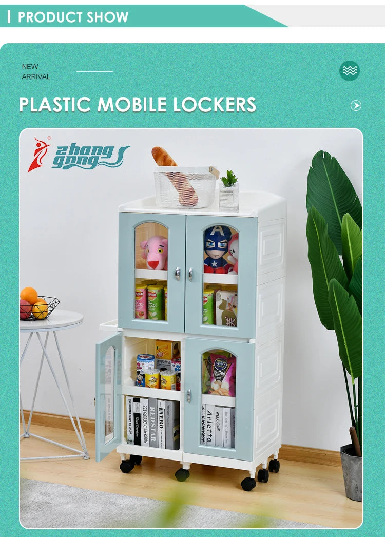 Home bedroom removeable Storage Organizer, Book Shelf, DIY Plastic Closet Cabinet