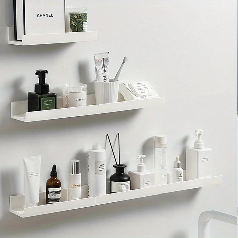 Bathroom Shelf Makeup Storage Organizer  Rack Self Adhesive No-drill Shelves Wall Shampoo Rack Shower Shelf