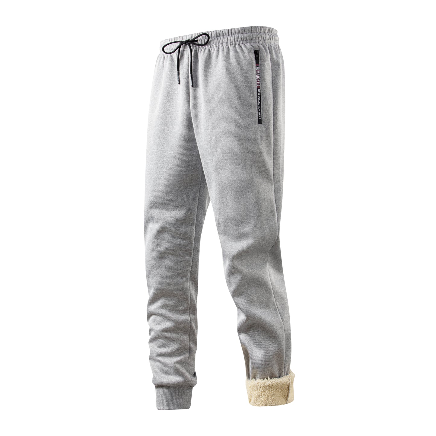 Mens Casual Pants Autumn Winter Fleece Sweatpants Men Running Jogger Sports Gym Trousers Fashion Solid Color Workout Long Pants