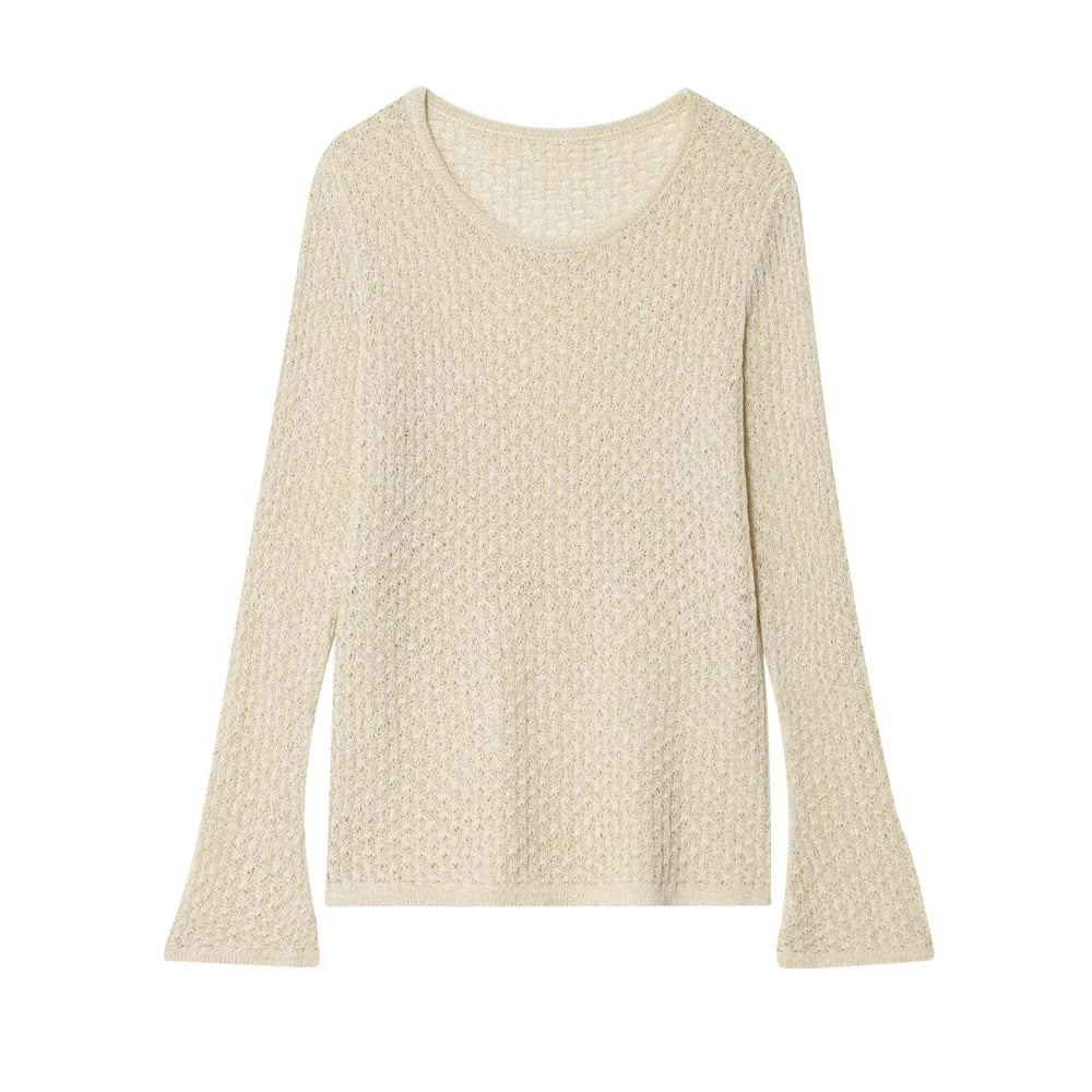 New European and American style women's clothing, lazy and fashionable, with metallic lines and waist cinched tops and pants SwiftNest