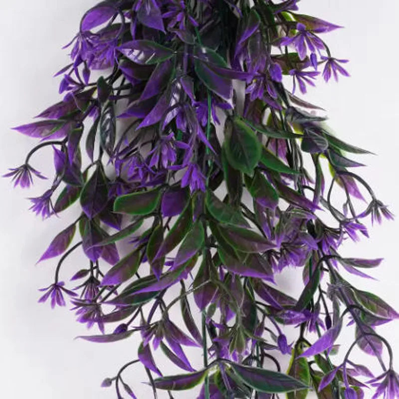 أوراق الكروم ديكور غرفة المنزل نبات صناعي معلق أوراق بلاستيكية عشب الزفاف نبات أخضر لبلاب ديكور المنزل والحديقة الخارجية