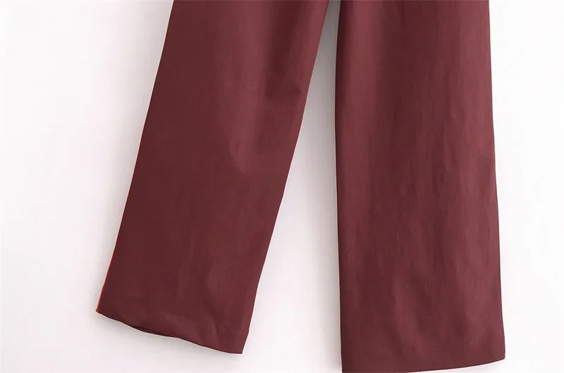 Women's Fashion Suit 2024 New Fall Side Stripe Long Sleeve Jacket Striped Casual Pants Elegant casual women's pantalon suit