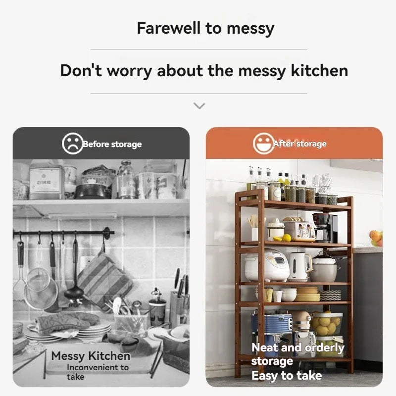 رف مطبخ، مجموعة منتجات متعددة الطبقات قائمة على الأرض، رف توابل الأواني المنزلية، وعاء وطبق للفاكهة والخضروات