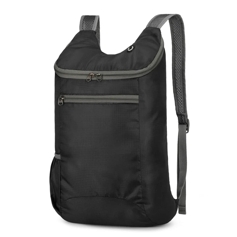 حقيبة ظهر رياضية ترفيهية خارجية، حقيبة قابلة للطي، تخزين خفيف، مقاومة للتآكل، حقيبة ظهر للمشي لمسافات طويلة وركوب الدراجات