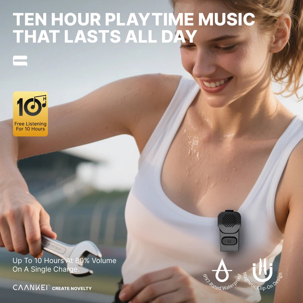 Bluetooth Wireless Wearable Speakers Waterproof IPX7 Outdoor Sports Speaker Mini Sound Microphone Built-in Mic Call Sound Box