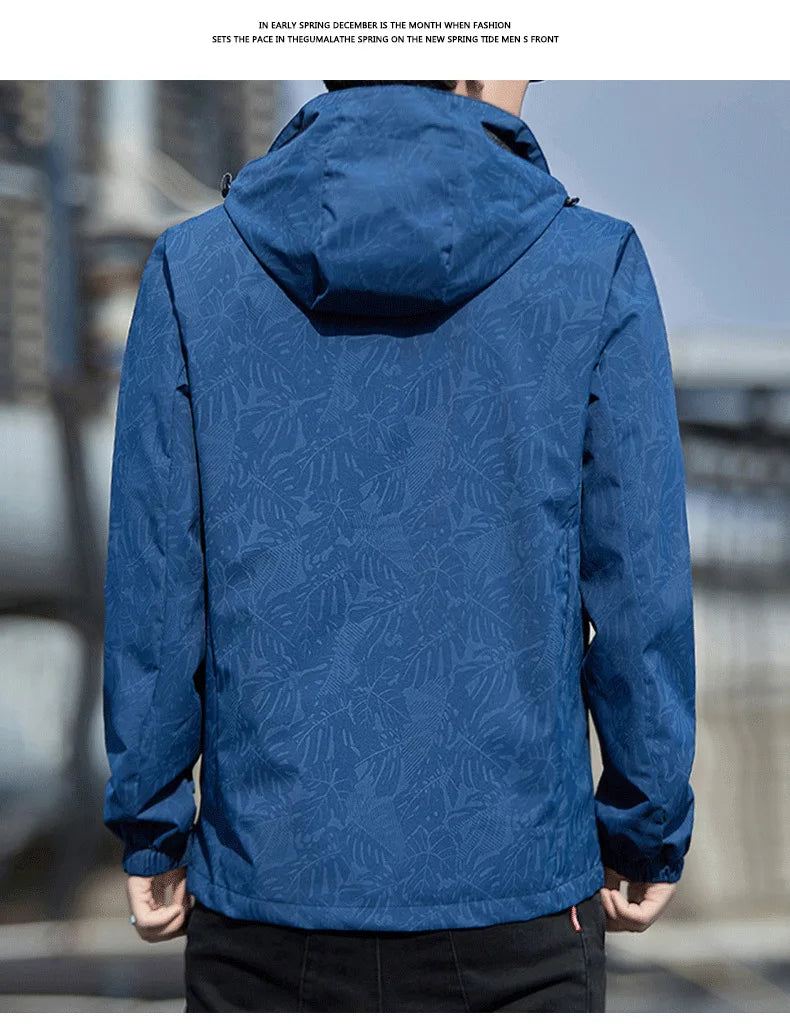 Sport Coat Men's New Style Casual Waterproof Outdoor Jacket for Spring Fashion Print Men's Clothing Outdoor Jacket for Men With