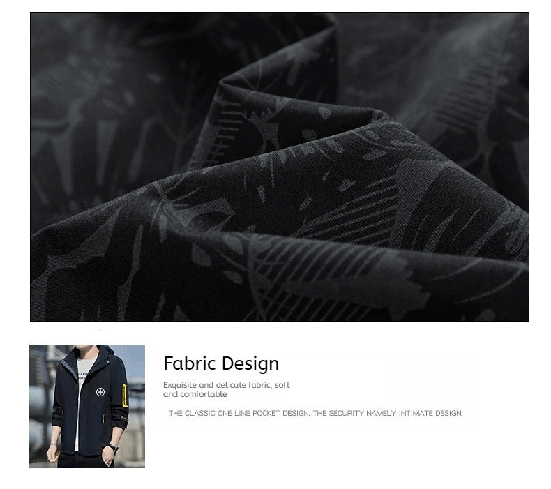 Sport Coat Men's New Style Casual Waterproof Outdoor Jacket for Spring Fashion Print Men's Clothing Outdoor Jacket for Men With