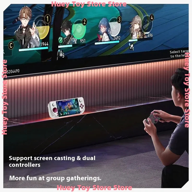 2025 Edition   Android E6 Max Handheld Console - 5" 32-Point Touch Screen with 5G Dual-Band, Portable Gaming Device for Fans  ﻿