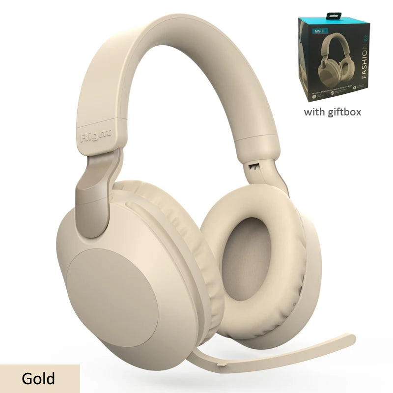 Wireless Bluetooth-Compatible Headset  Eearphone with Mic Hands-free HIFI Stereo BT5.1 Over-Ear Headphone for Call and Music