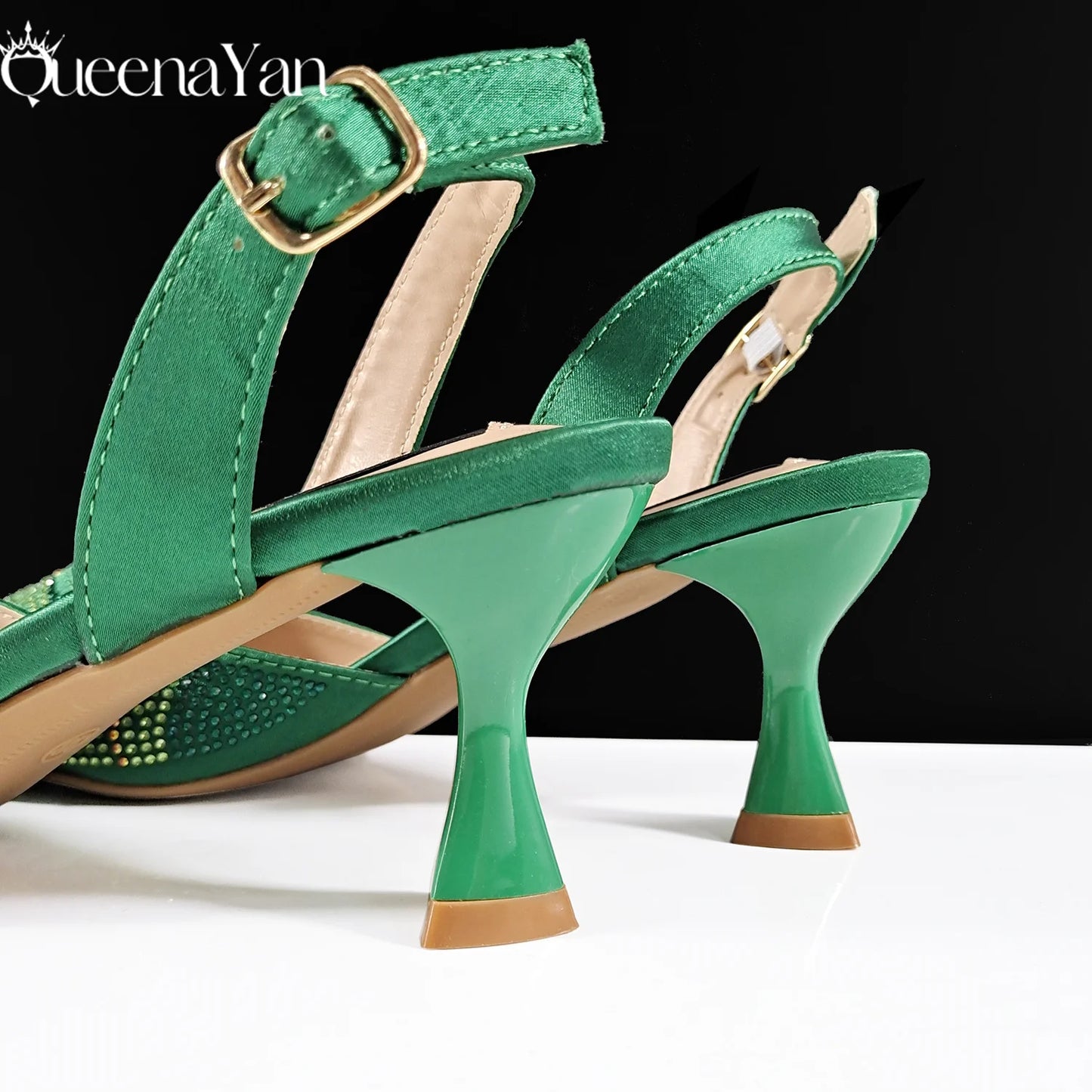 Festive Elegance: Spot Goods Dazzling Heels and Chic Long Bag Clutch Perfect Combination Of Shoes And Bag for Special Occasions