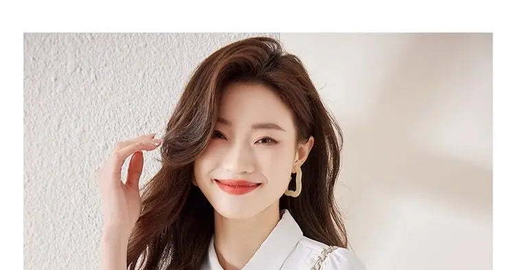 Women's Clothing Spring New French Style Long-sleeved Shirt Lady Chiffon Thin Fashion Blouses