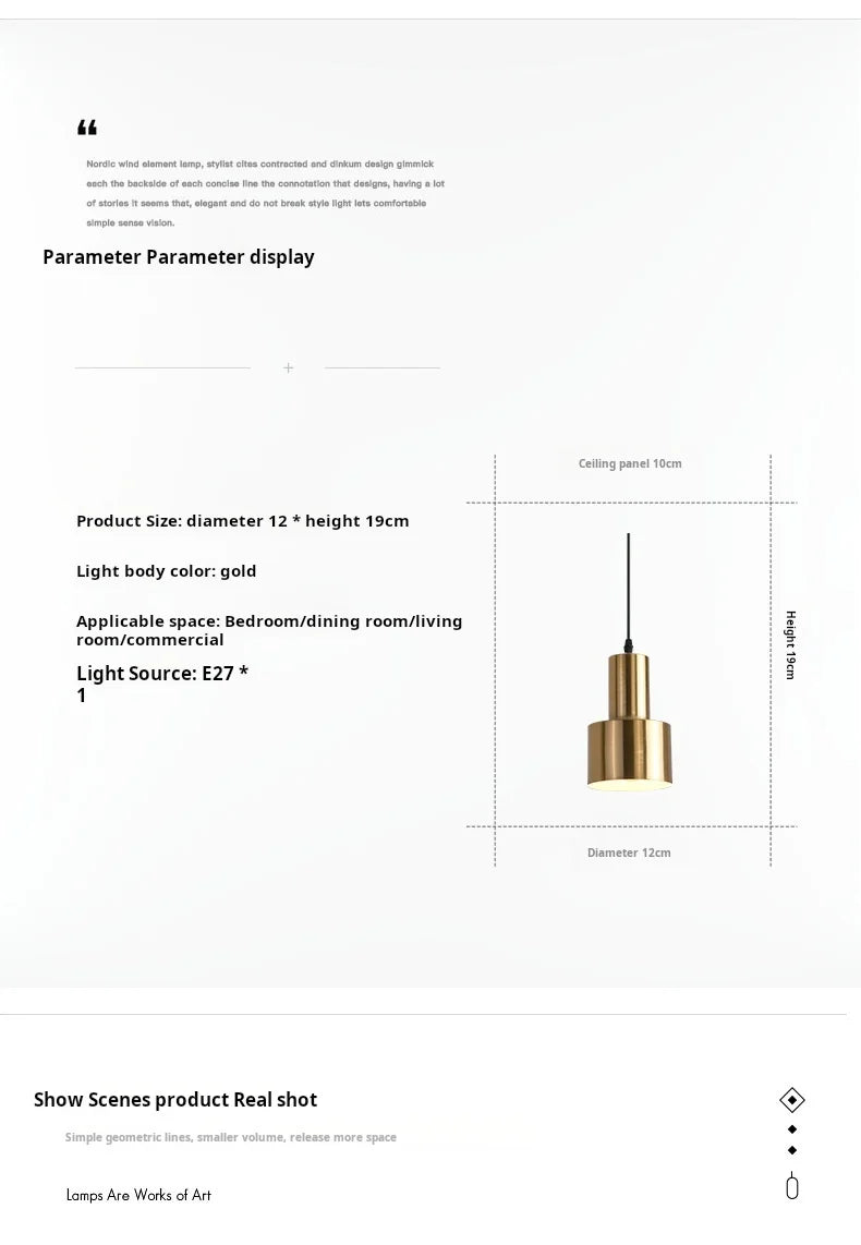 ثريا بجانب السرير بسيطة وحديثة لغرفة النوم وغرفة المعيشة وخلفية الجدار الخفيفة غرفة الطعام الإبداعية ثريا برأس واحد