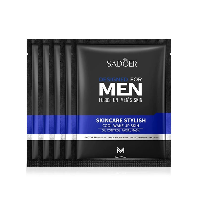 SADOER Men's Skin Care Sets Moisturizing Face Cream Facial Mask Lip Balm Sunscreen Cleanser Eye Cream Men Skin Care Kit