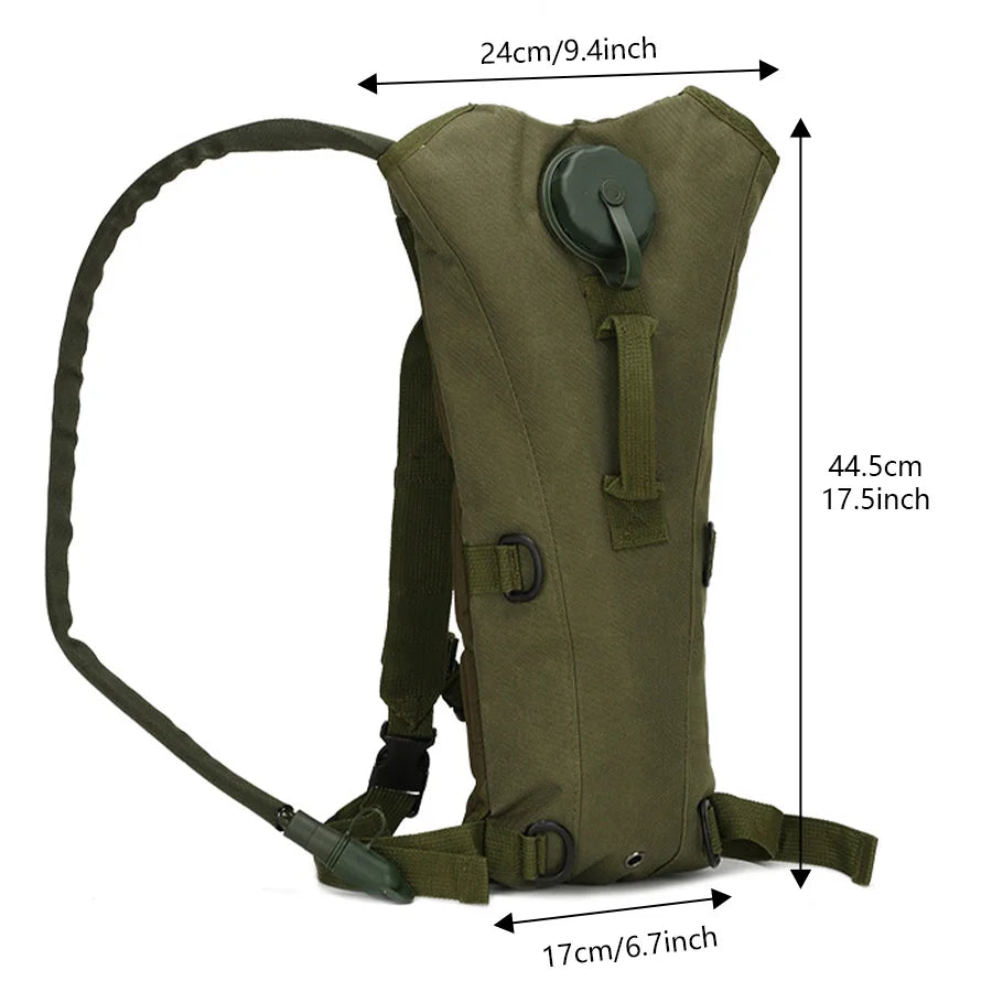 Sports backpack with 3L waterproof water bladder, suitable for running, jogging and cycling
