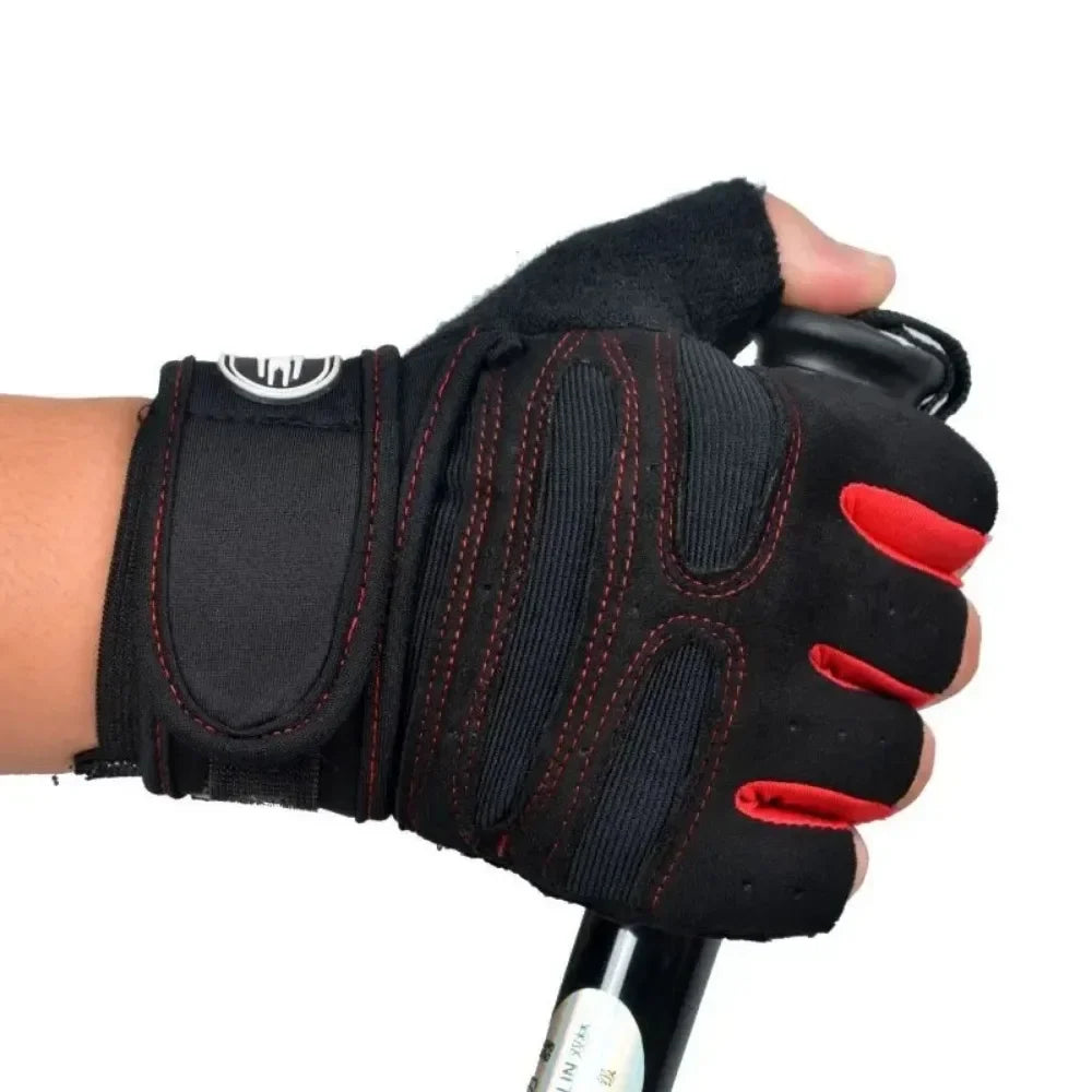Outdoor Sport Gloves for Men Women Wrist Guard Fitness Gym Cycling Hiking Boxing Exercise Training Workout Long Wrist Fingerless