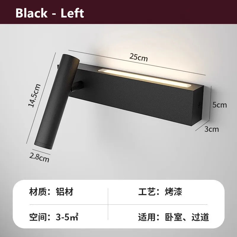 Bedroom Bedside LED Wall Lamp Atmosphere Lamp Modern And Simple Living Room Background Wall Lamp Corridor Wall Spotlight