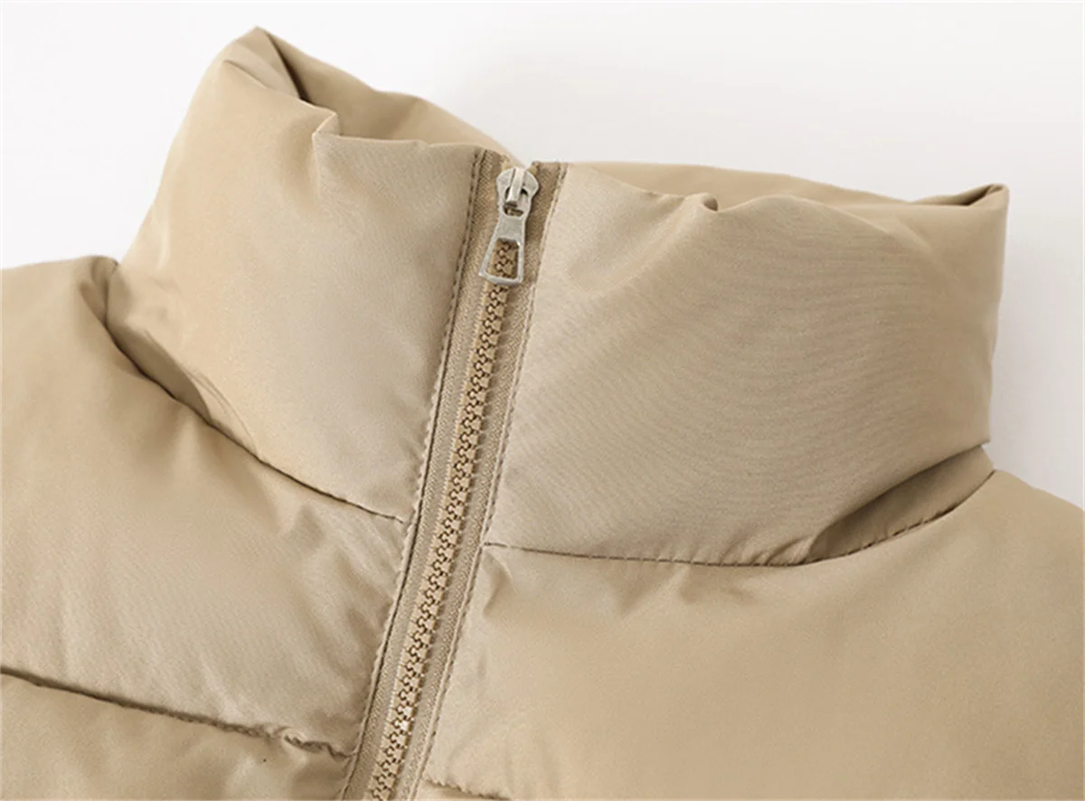 Fashion Zipper Vest For Women Autumn Winter Stand Collar Sleeveless Coat Lady Casual Street Warm Jacket Elegant Outfit Clothing SwiftNest