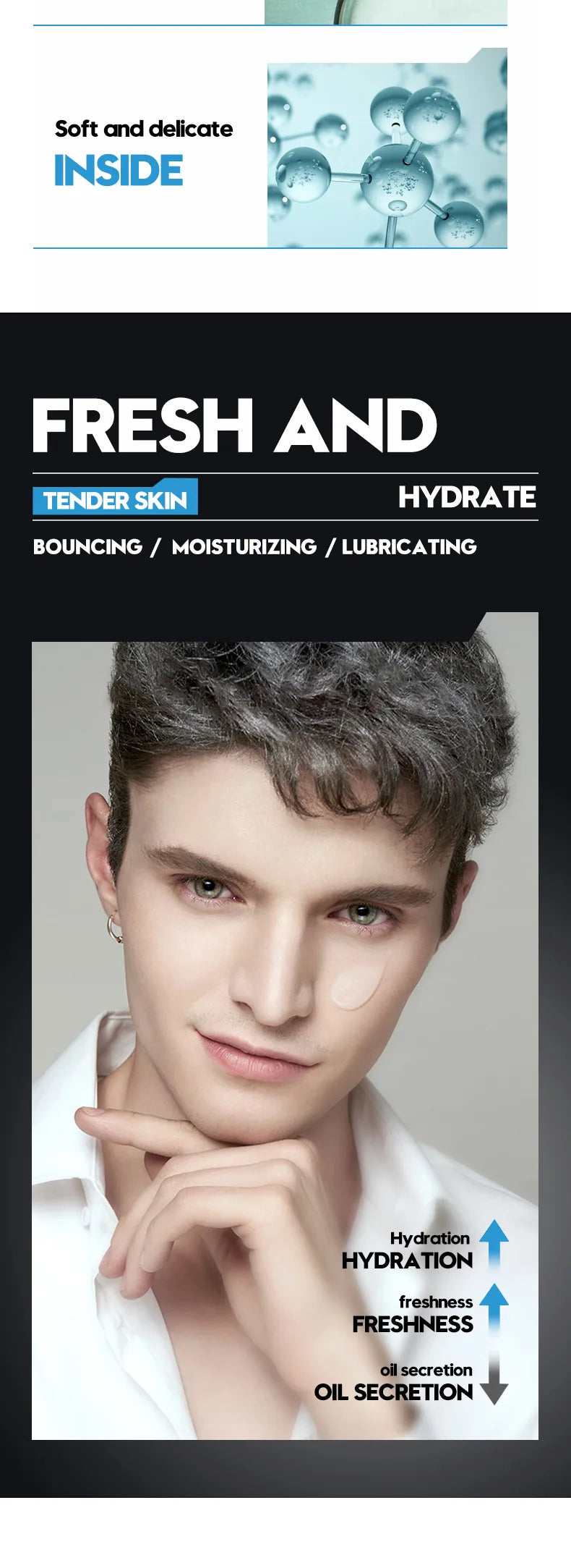 SADOER Men's Skin Care Sets Moisturizing Face Cream Facial Mask Lip Balm Sunscreen Cleanser Eye Cream Men Skin Care Kit