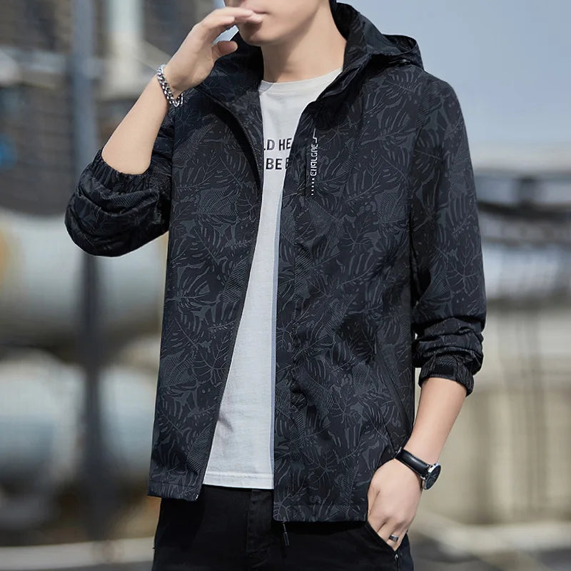 Sport Coat Men's New Style Casual Waterproof Outdoor Jacket for Spring Fashion Print Men's Clothing Outdoor Jacket for Men With