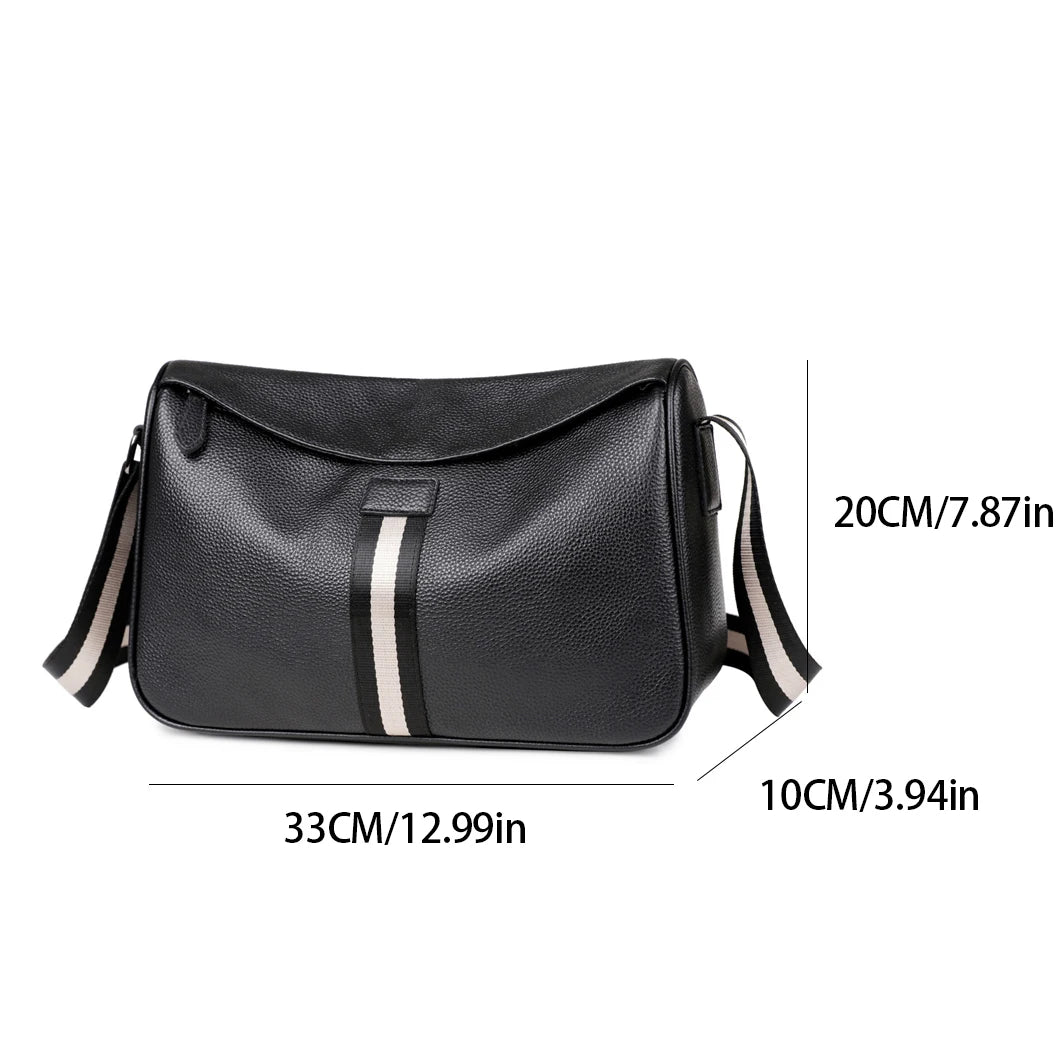 Genuine Leather Women Men Shoulder Bags Cowhide Leather New Design Crossbody Messenger Bags Fashion Style Commuting Sac A Main
