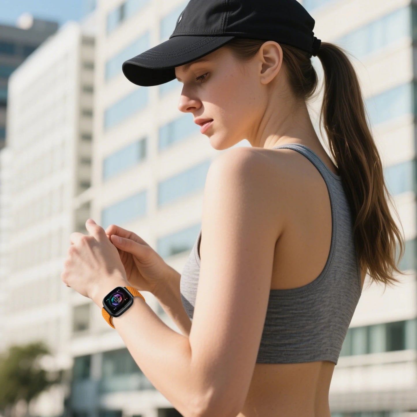 Parachute Braided Strap for Fitbit Versa 4 3 Sense 2 band Accessories replacment nylon correa Bracelet for Fitbit Versa 4 Strap SwiftNest