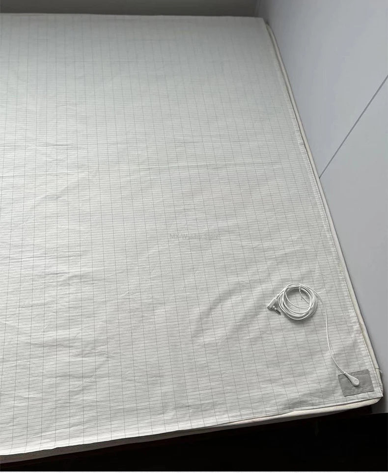 ملاءة سرير أرضية ملاءة مسطحة Earth Benefit Nature Health Well Grounded اتصال ذهبي سلك أرضي مقابس AU / مقابس UK / مقابس EU