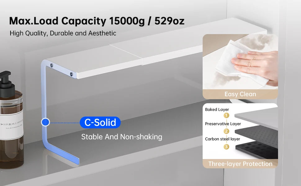 Mirror Cabinet Storage Box Bathroom Cabinet Partition Hanging Basket Organizer Cosmetics and Skin Care Products Bathroom Storage Rack