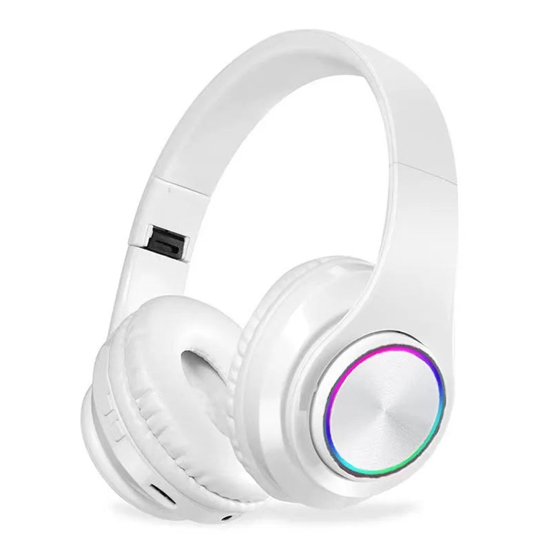 Headphones Bluetooth Headsets Gamer Surround Sound Stereo Wireless Earphone USB W/ MicroPhone Colourful Light PC Laptop Headset