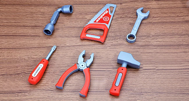 Kids Tool Bench, Realistic, Transformable Tool Set, Toddler Bench Pretend Play Learning Gift for Boys & Girls Age 3-5