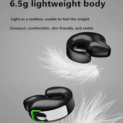Bluetooth Headset With Microphone Ear Clip Headphone TWS Wireless Earphone Single In-Ear HD HiFi Stereo Touch Control Sports New