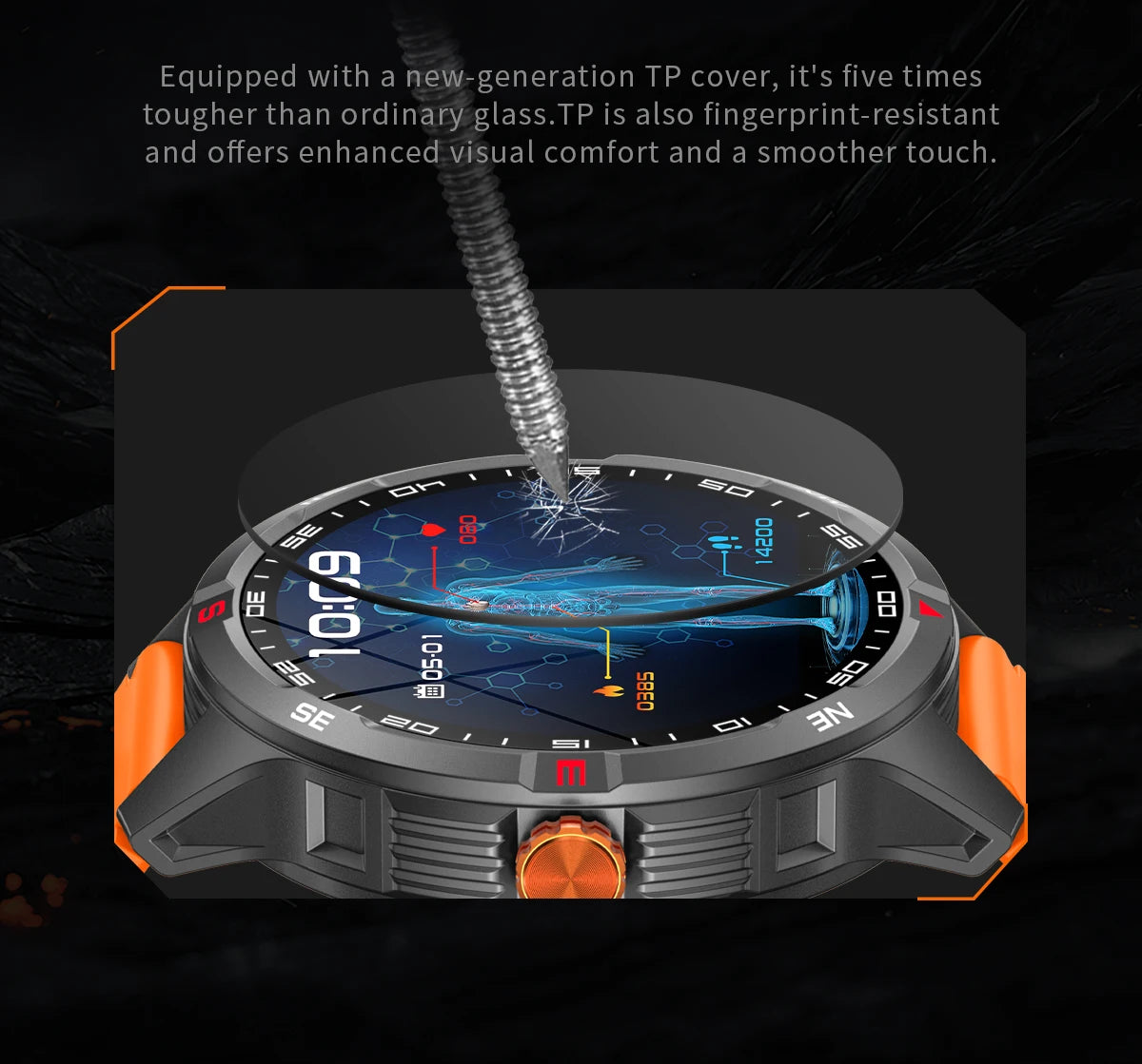 Outdoor Sports Smart Watch Men 1100mAh Large Battery Bluetooth Call 100+ Sports Modes Compass Waterproof Health Sport SmartWatch